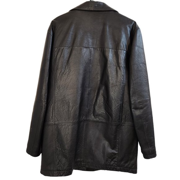 Wilsons Leather Mens Pelle Studio Thinsulate Black Jacket Removable Vest Large - Picture 2 of 15